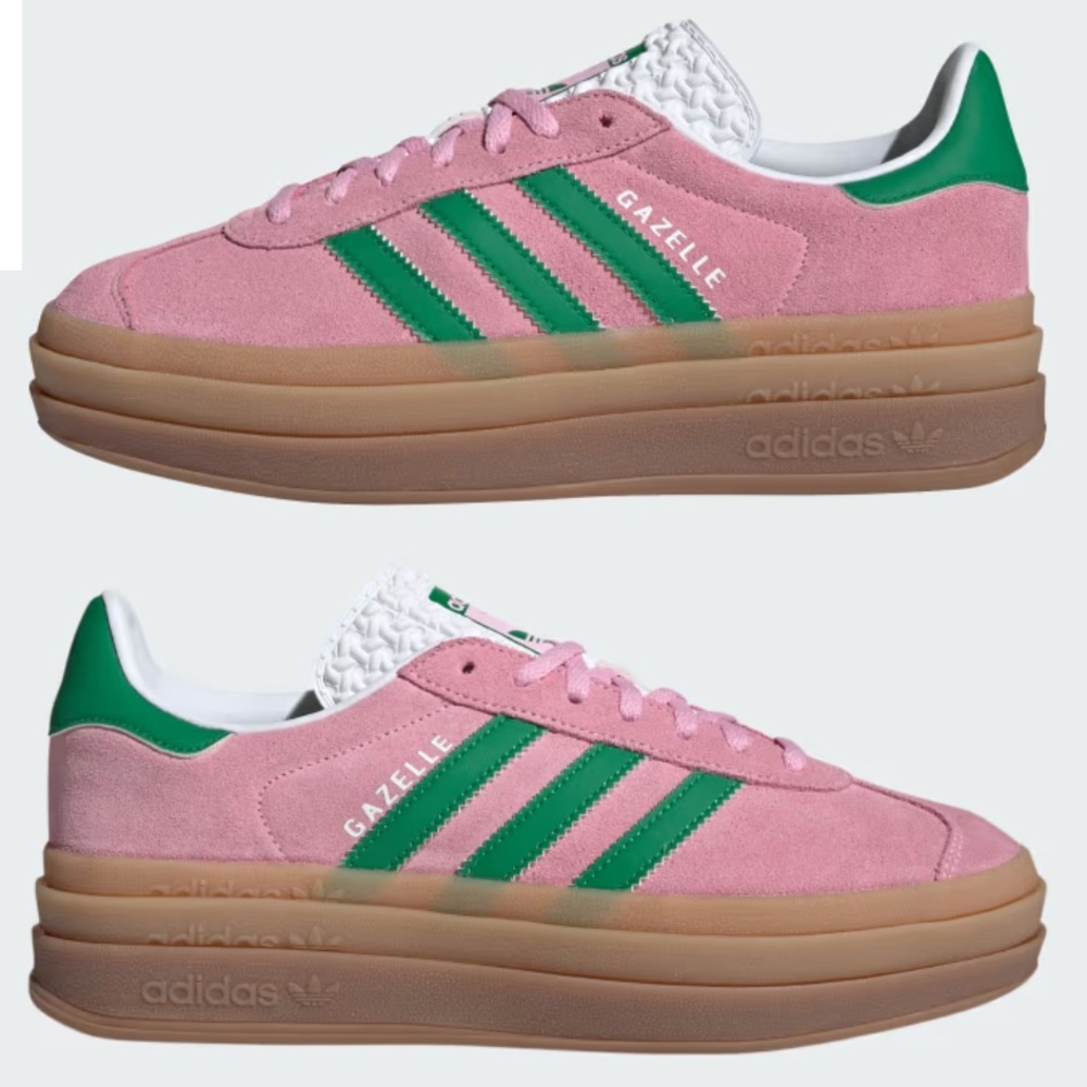 Adidas Gazelle Bold Pink and Green Women's Sneakers